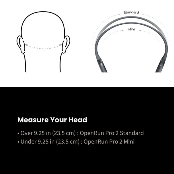 SHOKZ OpenRun Pro 2 Mini - Premium Bone Conduction Open-Ear Bluetooth Sport Headphones - S821MN