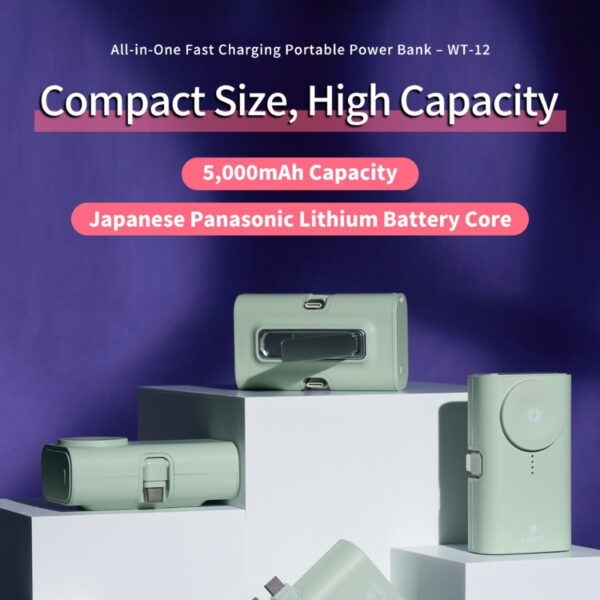 LaPO 5000mAH Fast Charging Pocket Power Bank with Wireless Charging (WT-12)