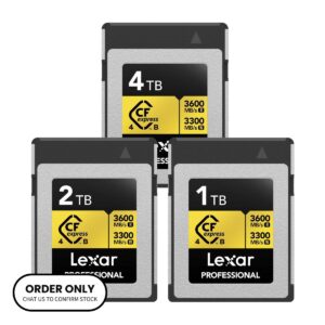 [PRE-ORDER 30 Days] Lexar Professional GOLD CFexpress 4.0 Type B Card | 1TB/2TB/4TB