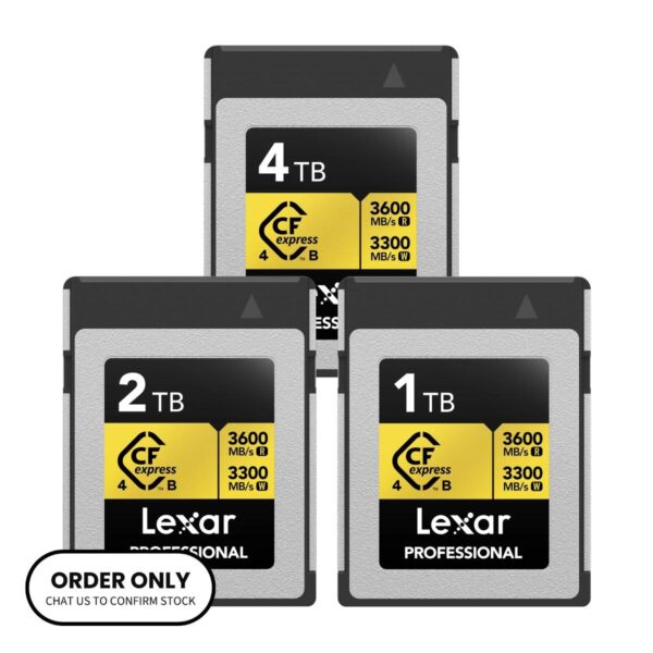 [PRE-ORDER 30 Days] Lexar Professional GOLD CFexpress 4.0 Type B Card | 1TB/2TB/4TB