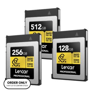 Lexar Professional GOLD CFexpress 4.0 Type B Card | 128GB/256GB/512GB