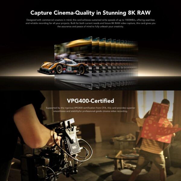 Lexar Professional GOLD CFexpress 4.0 Type A Card | 8K RAW Video Recording