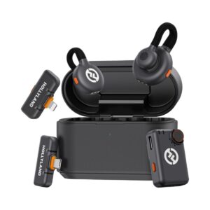 Hollyland LARK M2S Combo 2-Person Wireless Microphone System for Cameras & Mobile (2.4 GHz, Space Gray)