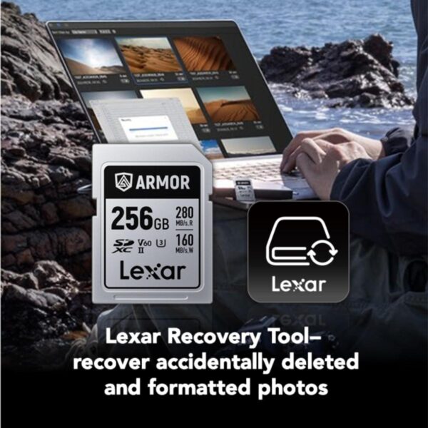 00cb2cafad21891f59f76d8de8e64e2b.jpeg Lexar ARMOR SILVER PRO SDXC UHS-II Card | 128GB/256GB