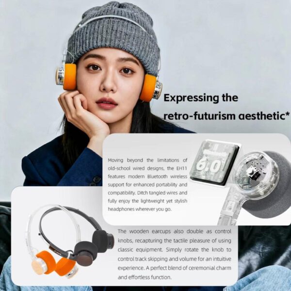 FiiO EH11 Wireless Bluetooth On-Ear Retro Headphones | Bluetooth 6.0 | LDAC | 30 Hours Battery Life