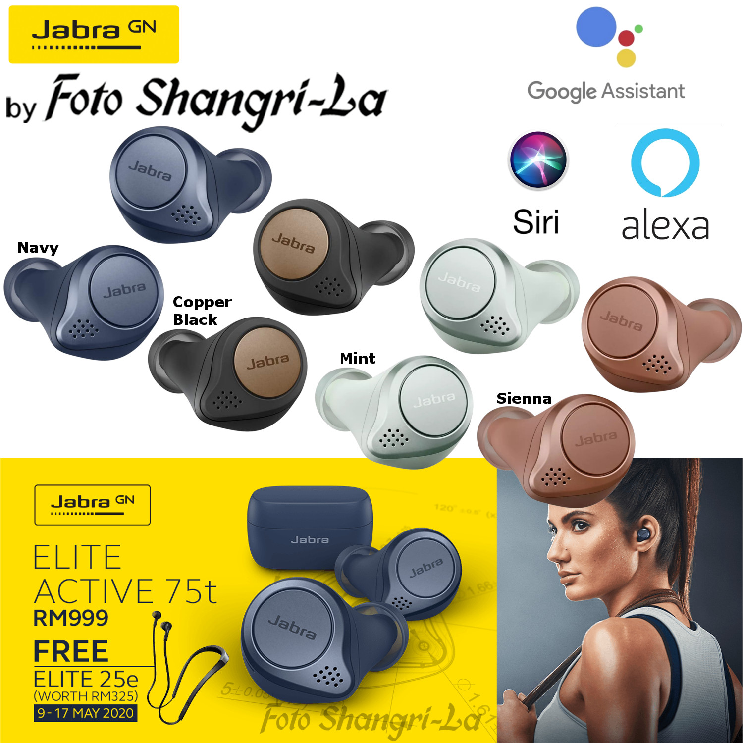 Jabra Elite Active 75t True Wireless Earbuds Waterproof Earphone 4
