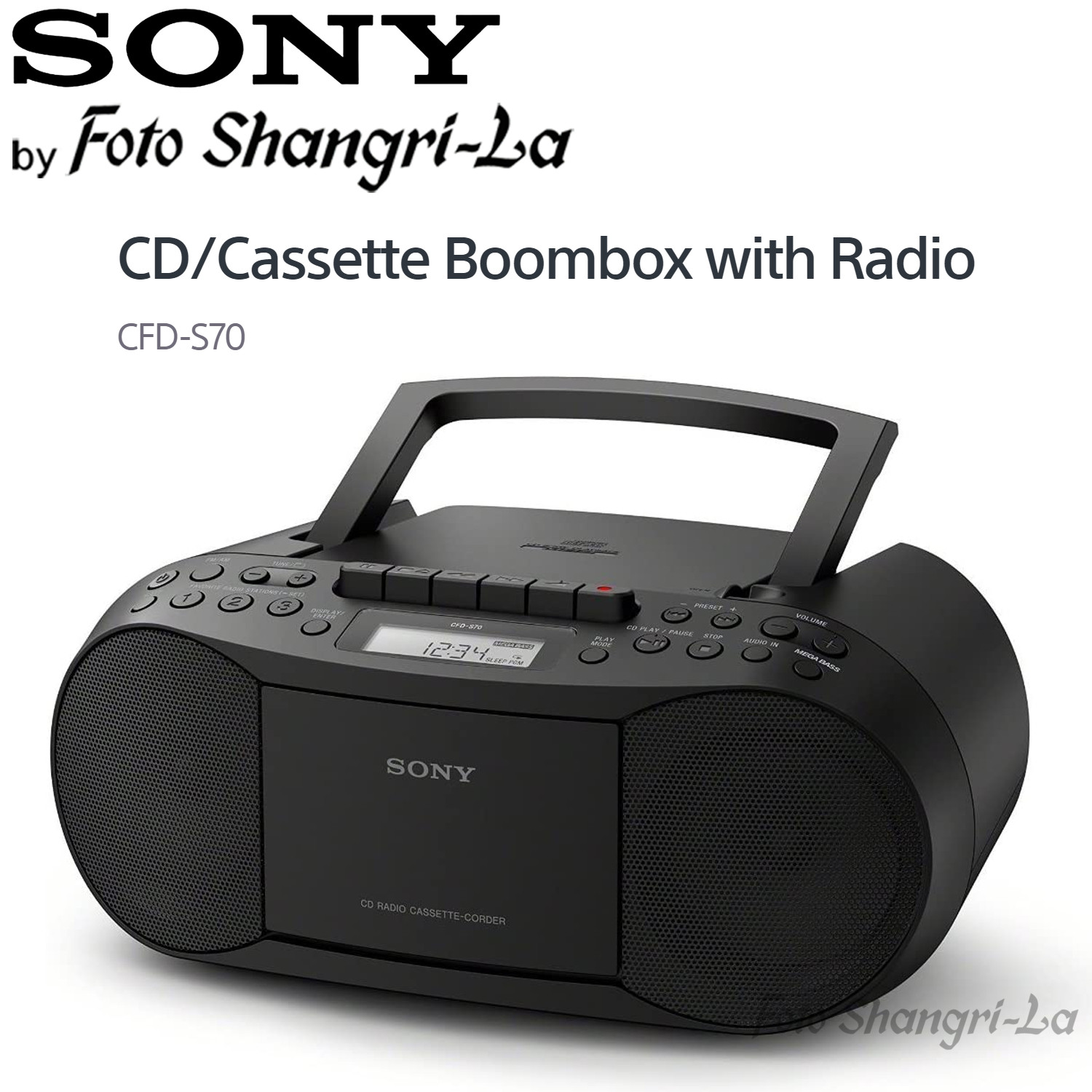 Sony Cfd S70 Portable Cd Cassette Boombox Player With Radio Stereo Rms Output With Mega Bass