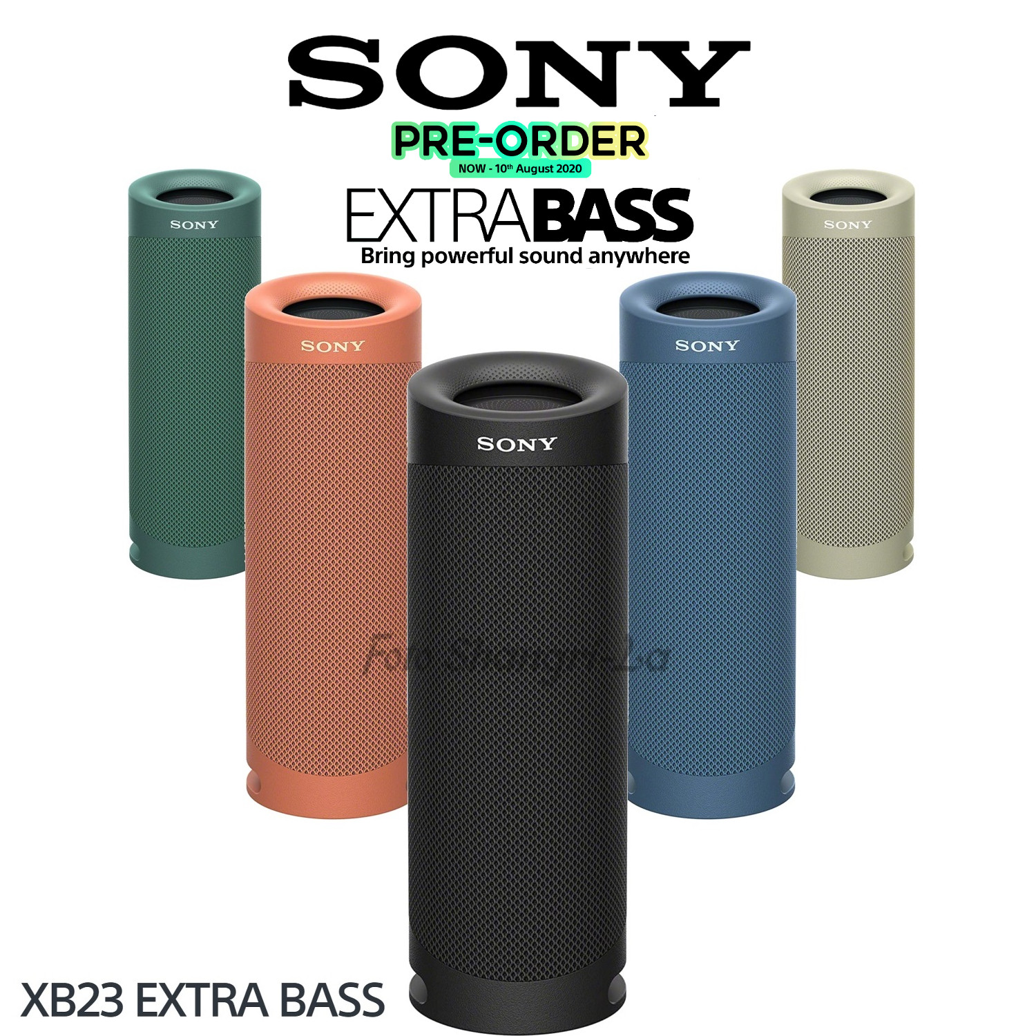Sony SRSXB23 EXTRA BASS Wireless Portable Speaker IP67 Waterproof