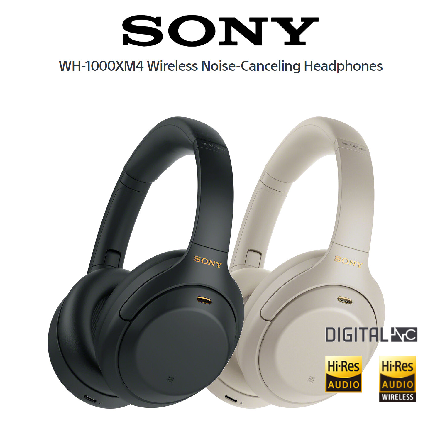 Sony WH-1000XM4 Wireless DIgital Noise-Canceling Over-Ear Headphones Hi ...