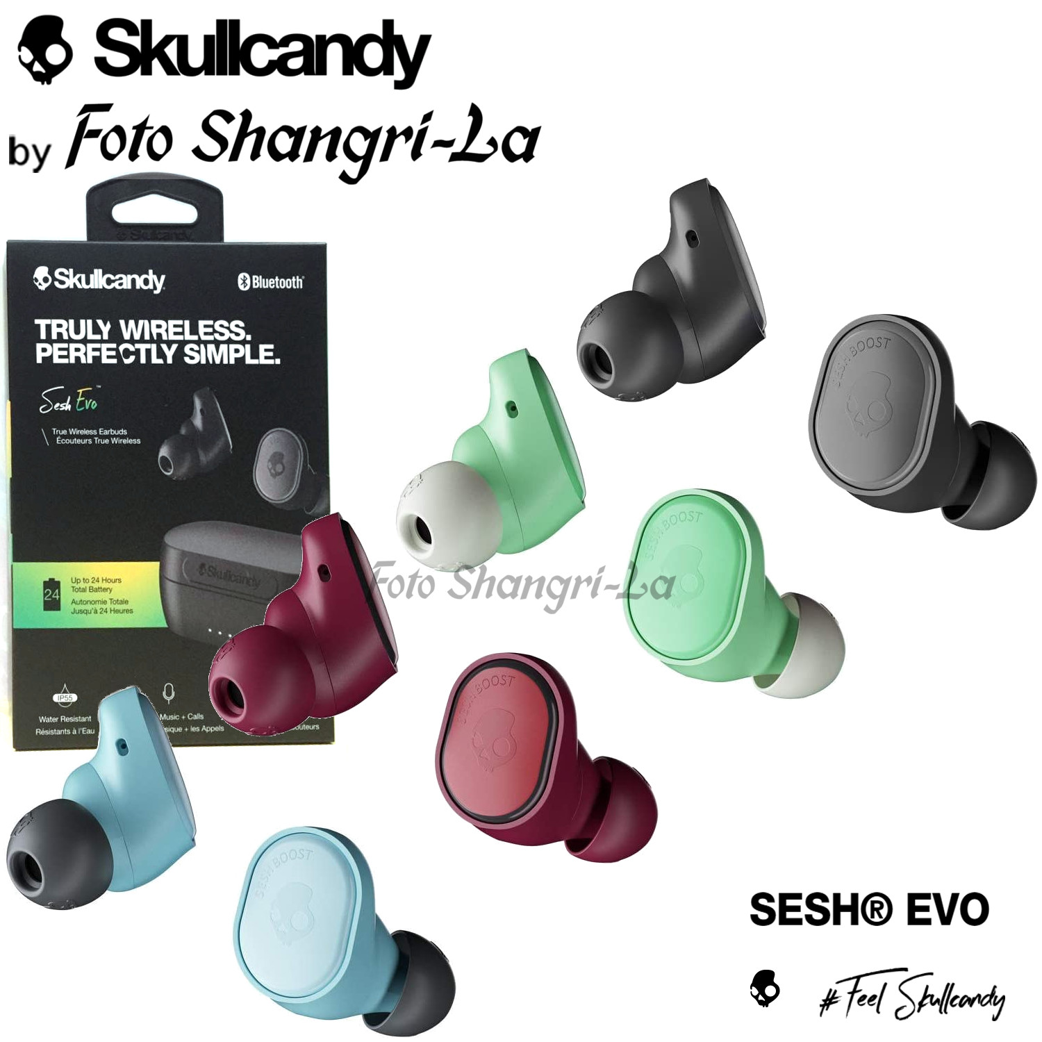 Skullcandy Sesh Evo True Wireless InEar Earbuds with 24 Hours Total