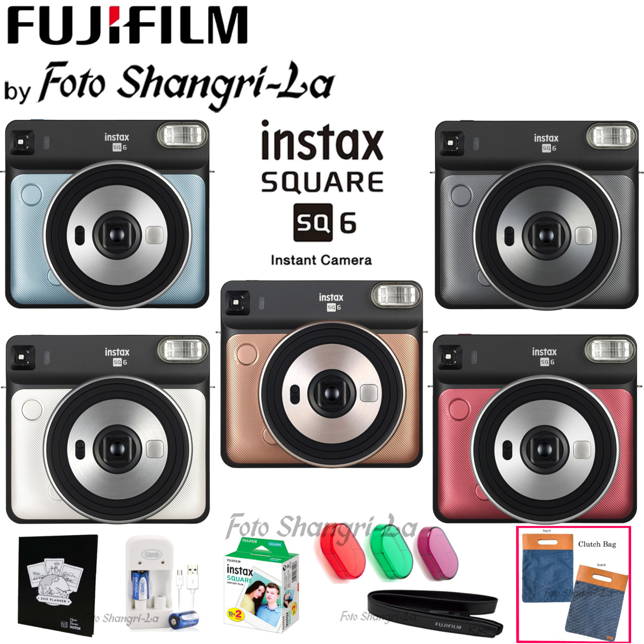Fujifilm Instax Square SQ6 Instant Film Camera INS SQ 6 Analog F/S