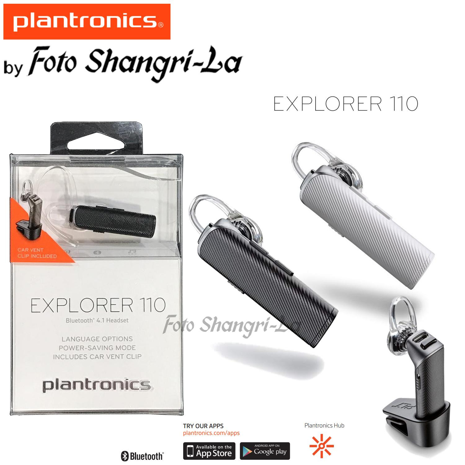Superioriteit schommel Maan oppervlakte Plantronics Explorer 110 Bluetooth Mono Headset HD Audio Smart Voice  Control - MSL Digital Online Store