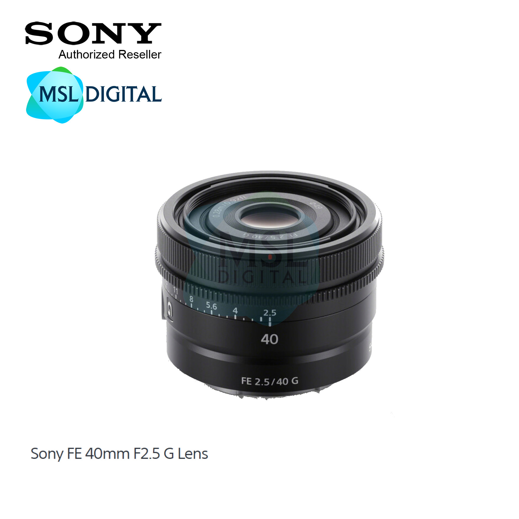 Sony FE 40mm F2.5 G Full Frame Compact & superbly-built standard prime ...