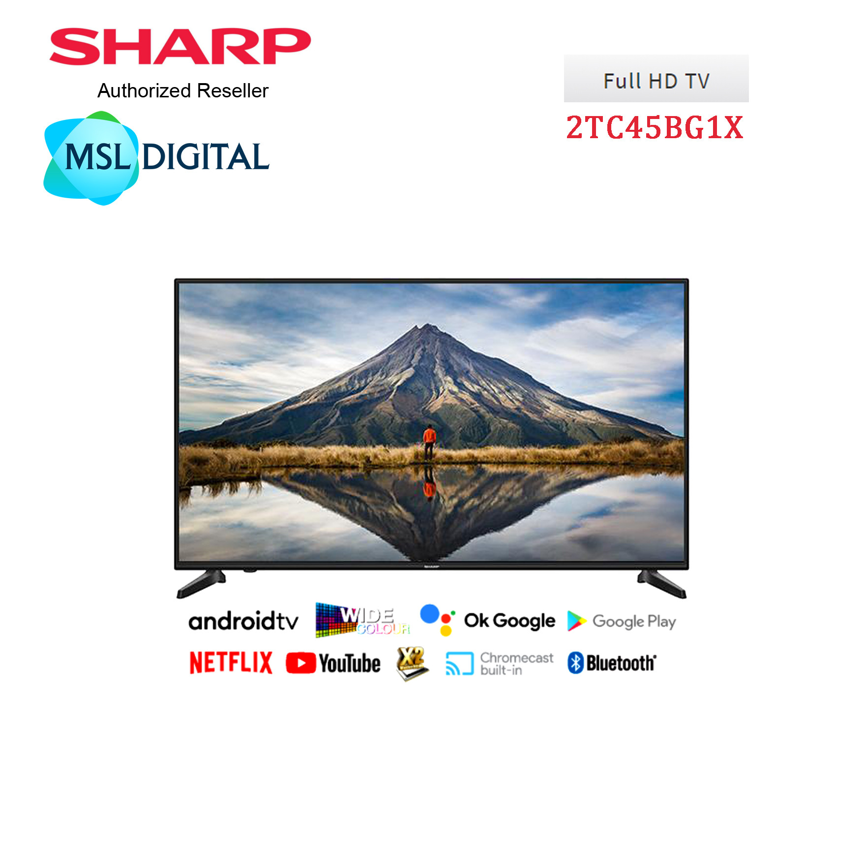 Sharp AQUOS 45 Inch Full HD Android TV - 2TC45BG1X - MSL Digital Online ...