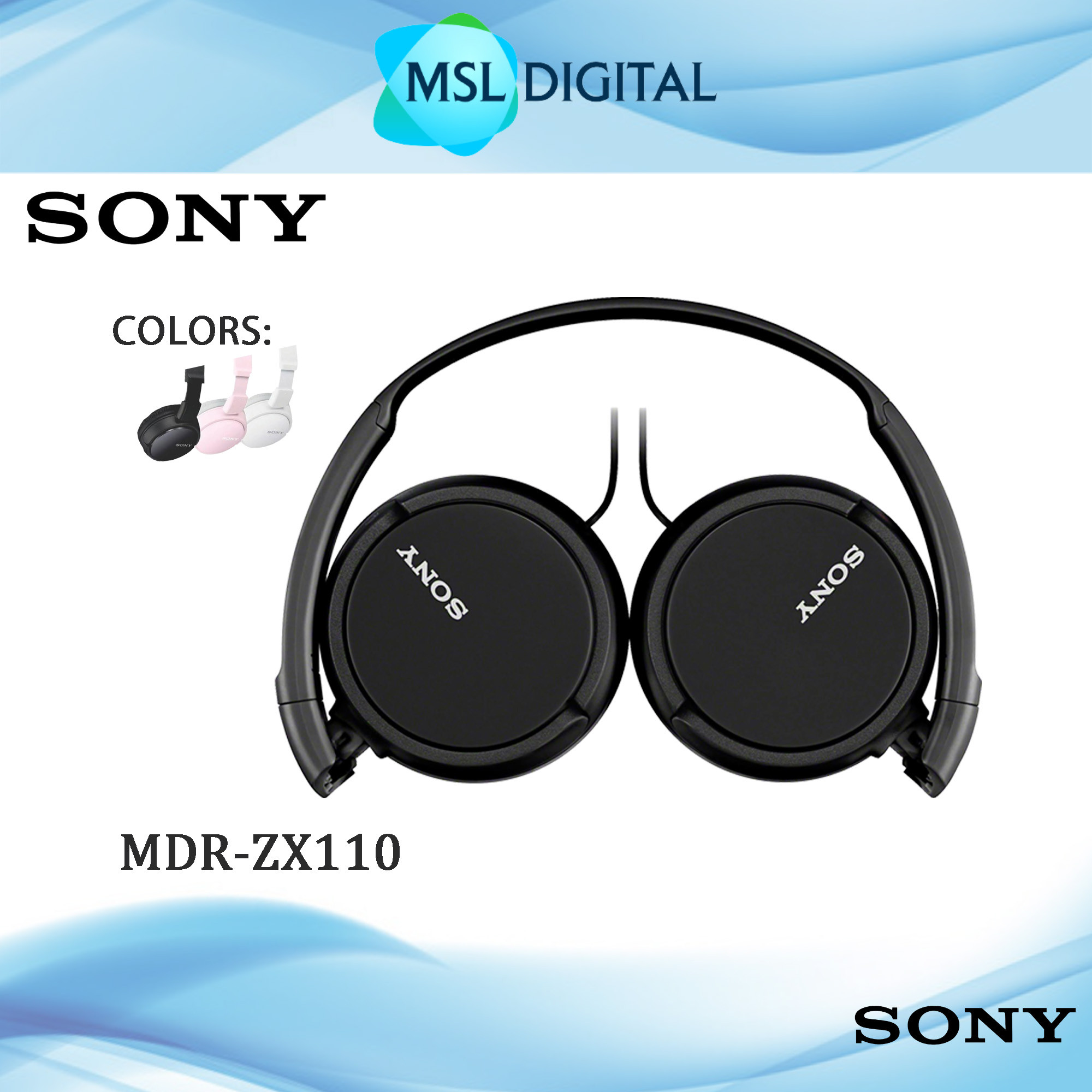 Sony MDRZX110 headphones Neodymium dynamic drivers deliver precise