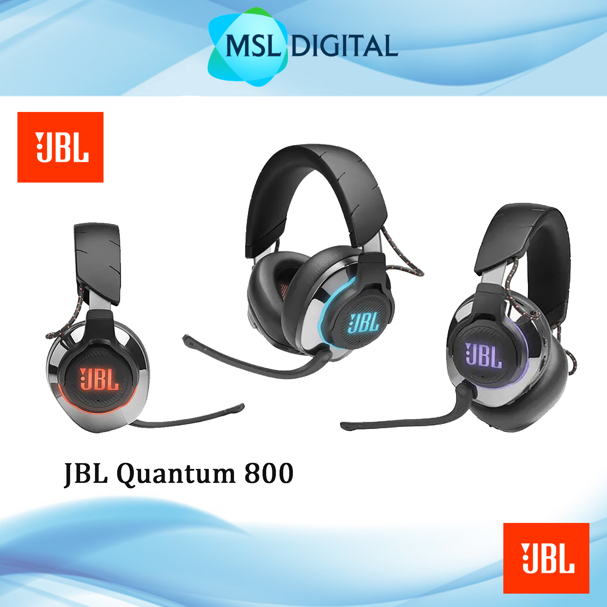 JBL Quantum 800 Wireless overear performance PC gaming headset with