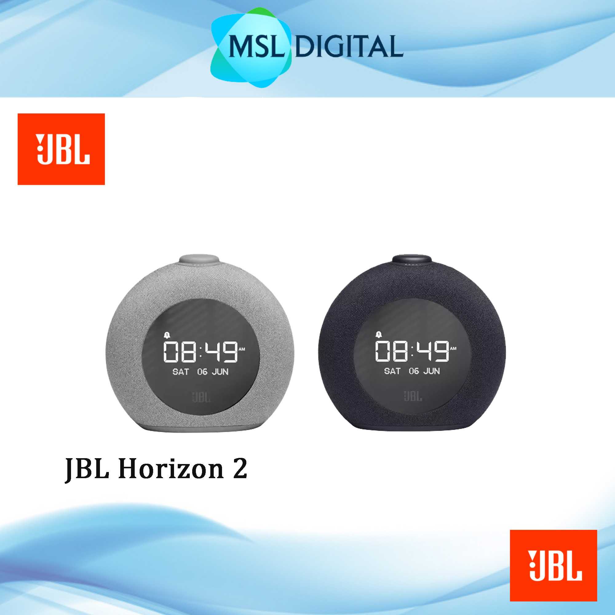 JBL Horizon 2 FM Bluetooth Wireless clock radio speaker with FM Large