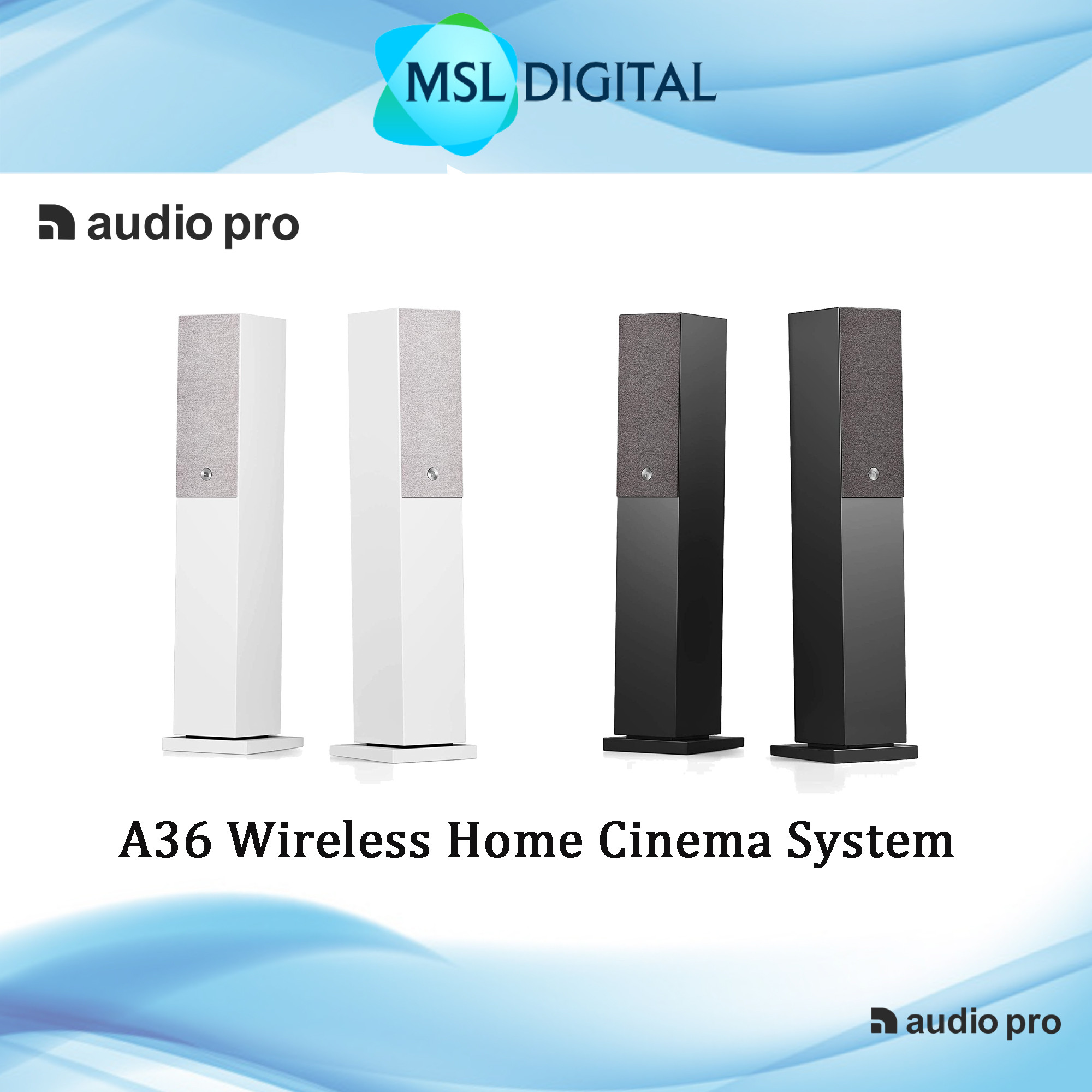 Audio Pro A36 Wireless Home Cinema System MultiRoom Home Theater with