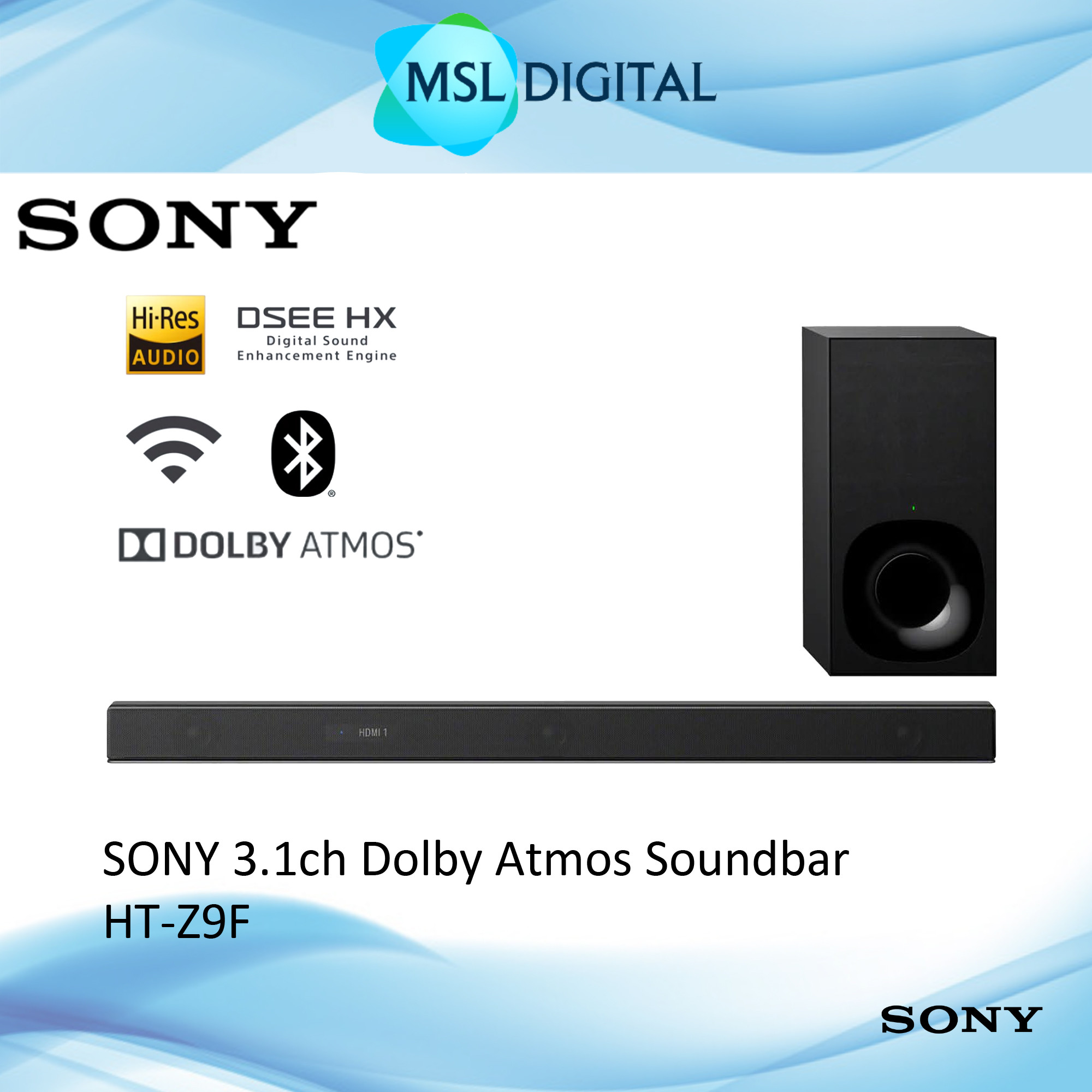 SONY HTZ9F 400W 3.1CHANNEL NETWORK SOUNDBAR SYSTEM SONY M’SIA