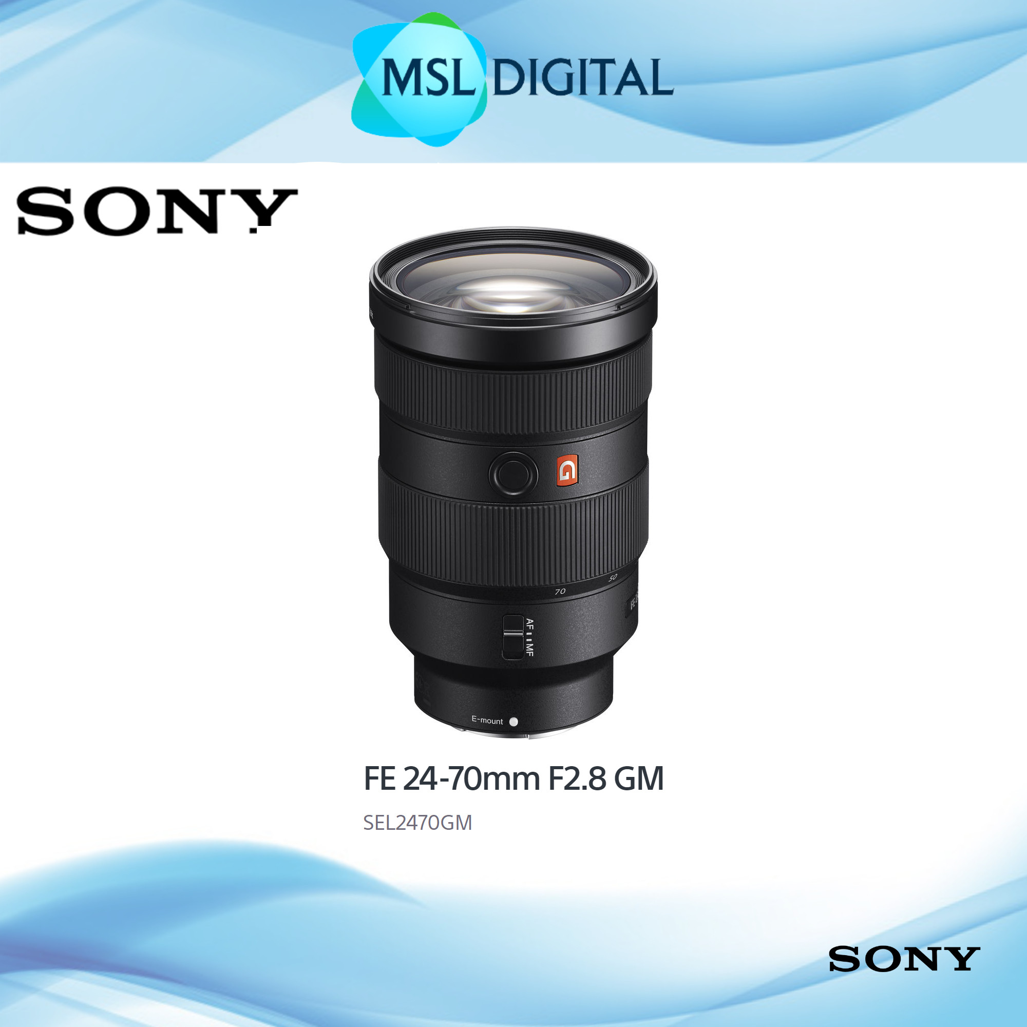 Sony FE 24-70mm f2.8 GM Lens - SEL2470GM - MSL Digital Online Store