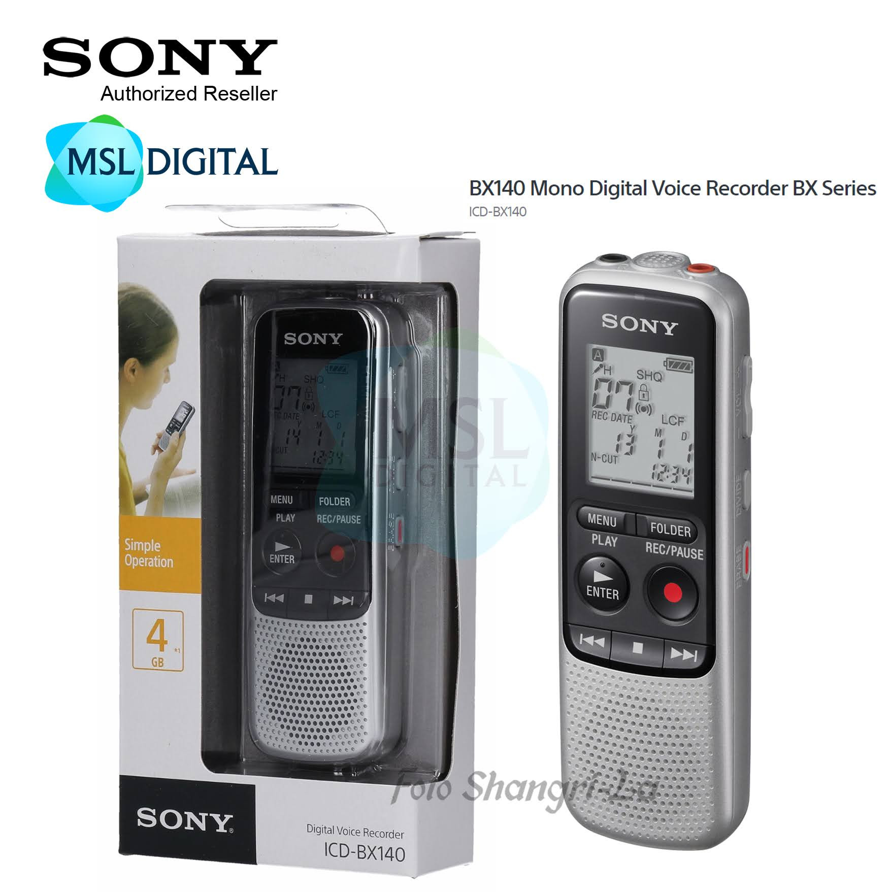 Sony ICDBX140 Digital Voice Recorder MSL Digital Online Store