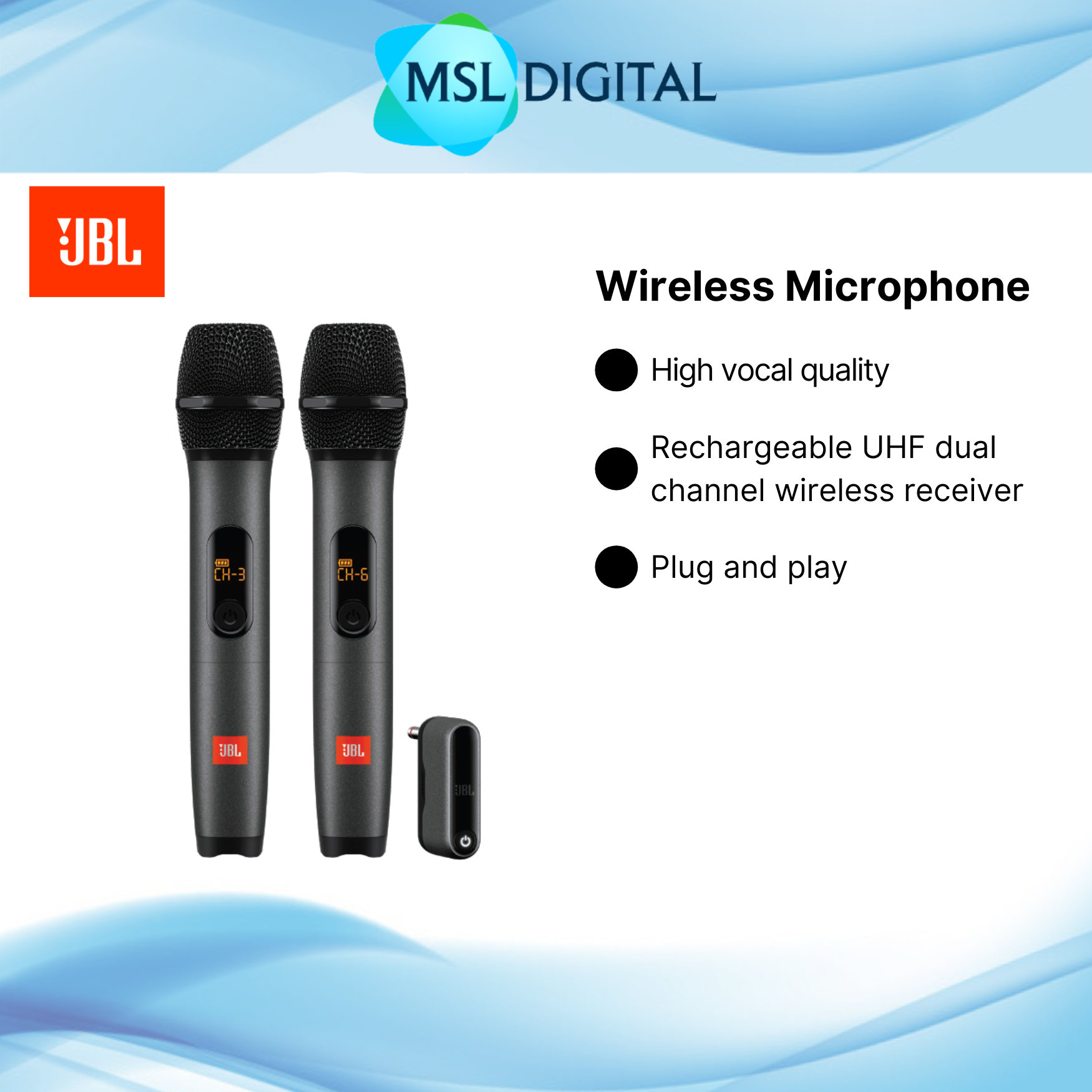 JBL Wireless Microphone System | Add Karaoke to Your Party | Dual ...