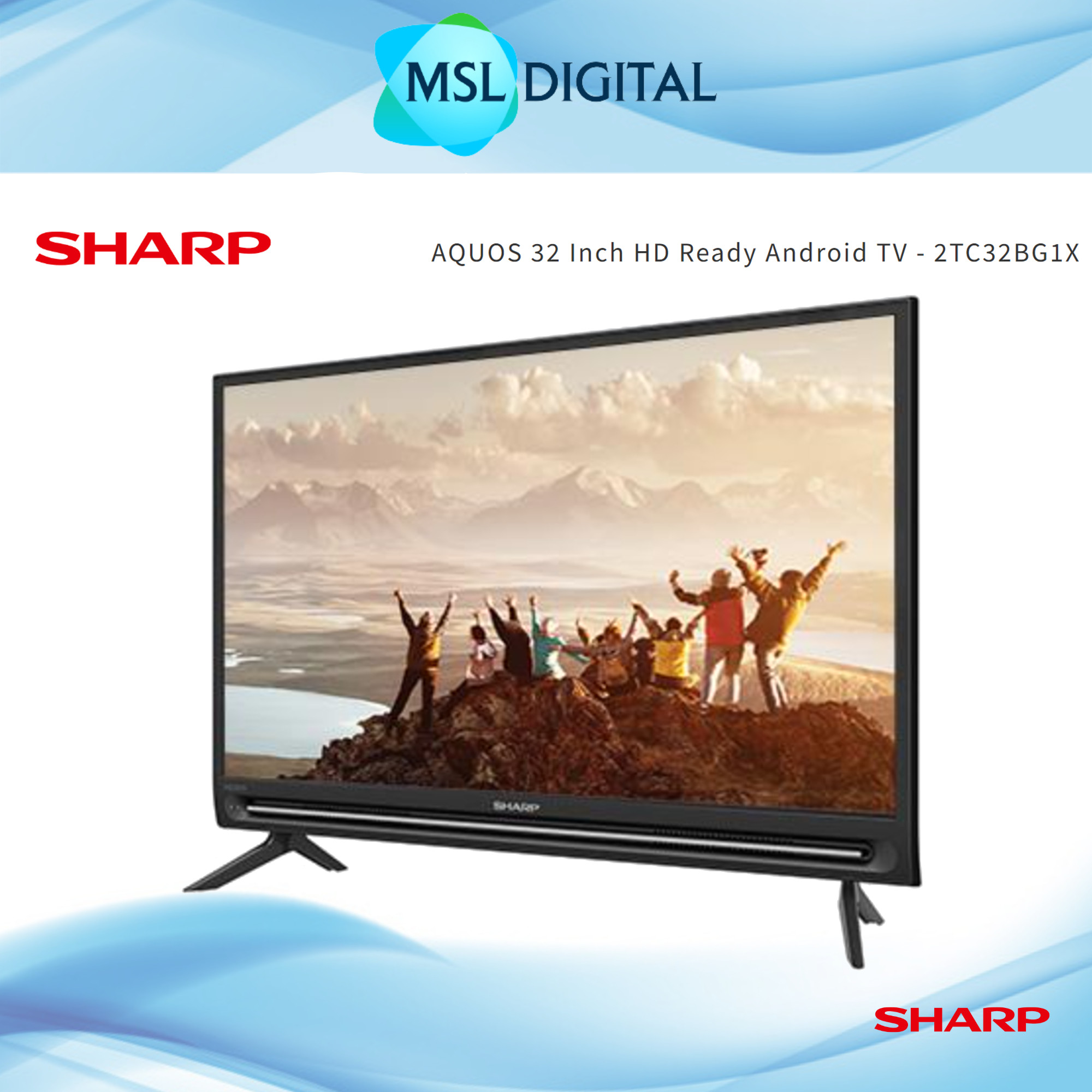 Sharp AQUOS 32 Inch HD Ready Android TV X2 Master Engine Sound