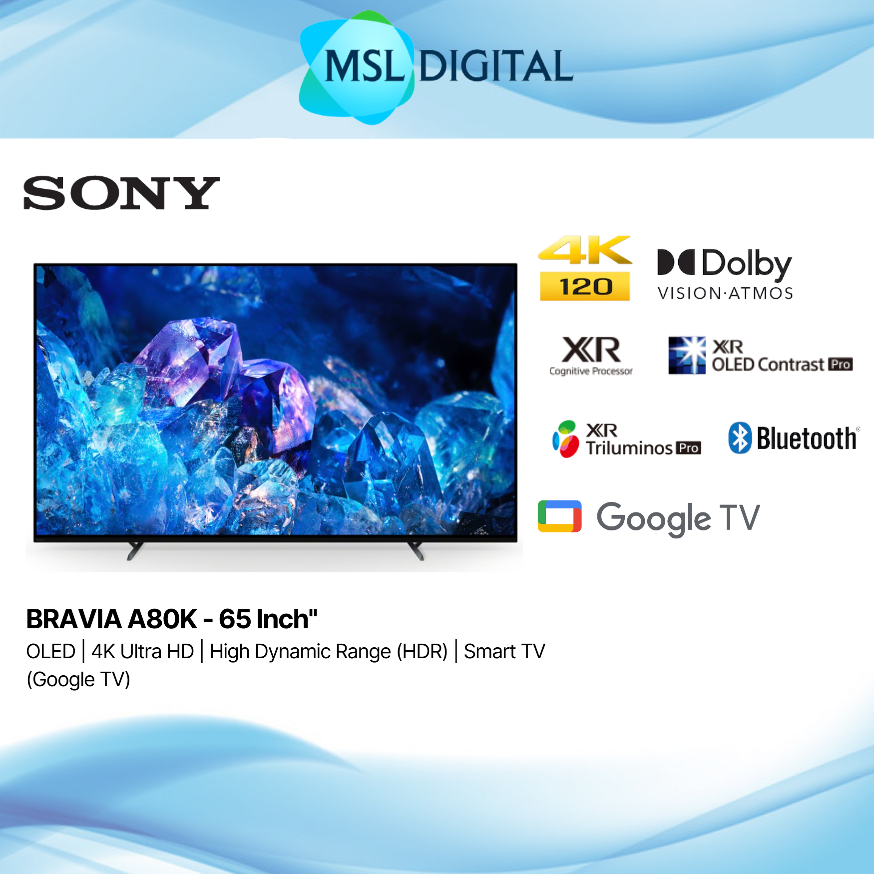 Sony Bravia TV 6 Inch A80K MSL Digital Online Store