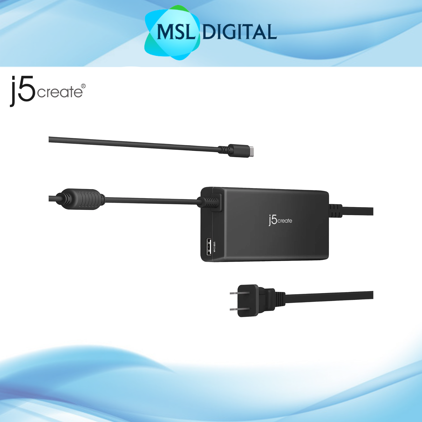 J5create 100W 2port PD USBC super charger JUP2290 MSL Digital