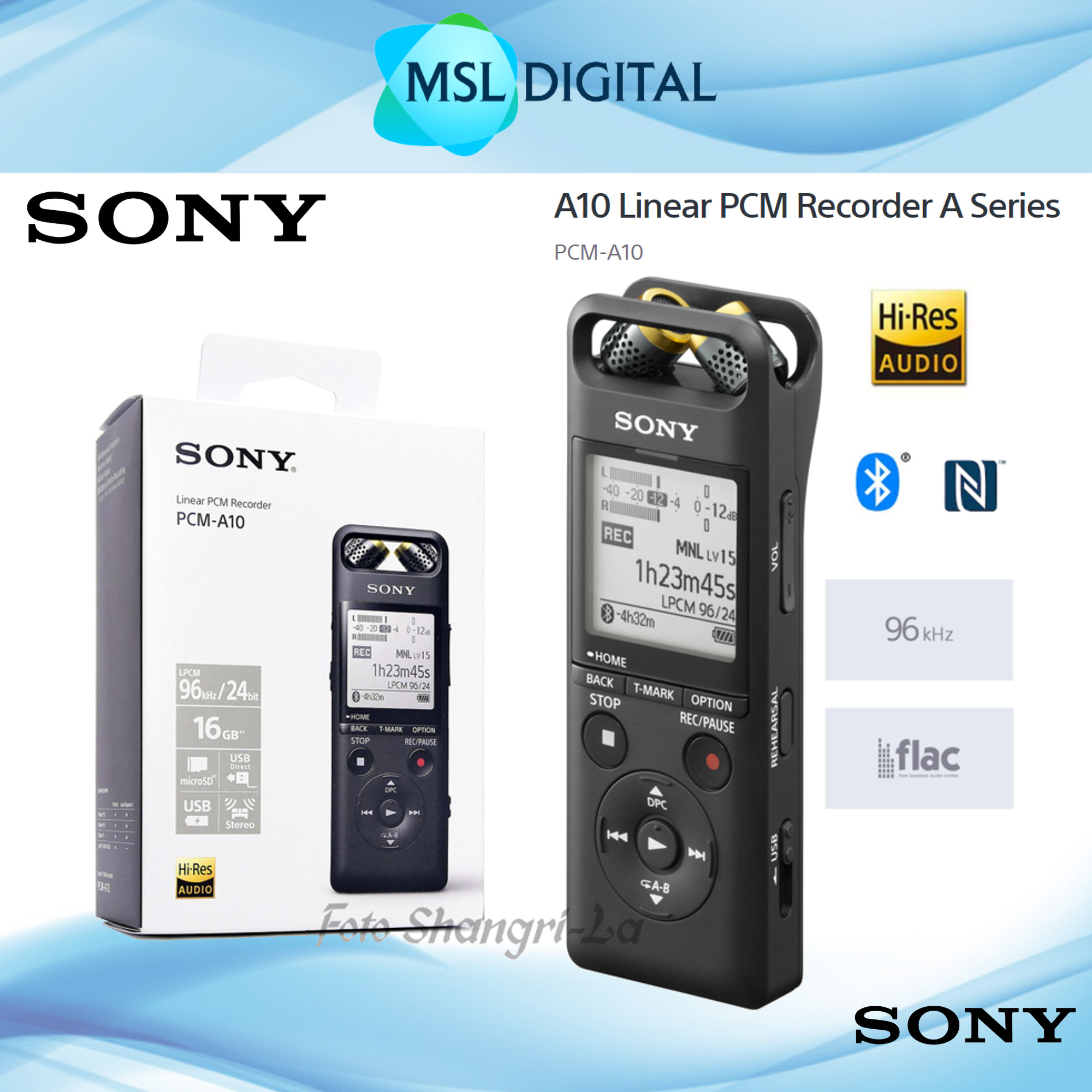 Sony PCMA10 / A10 Linear PCM High Resolution Audio Recorder Voice