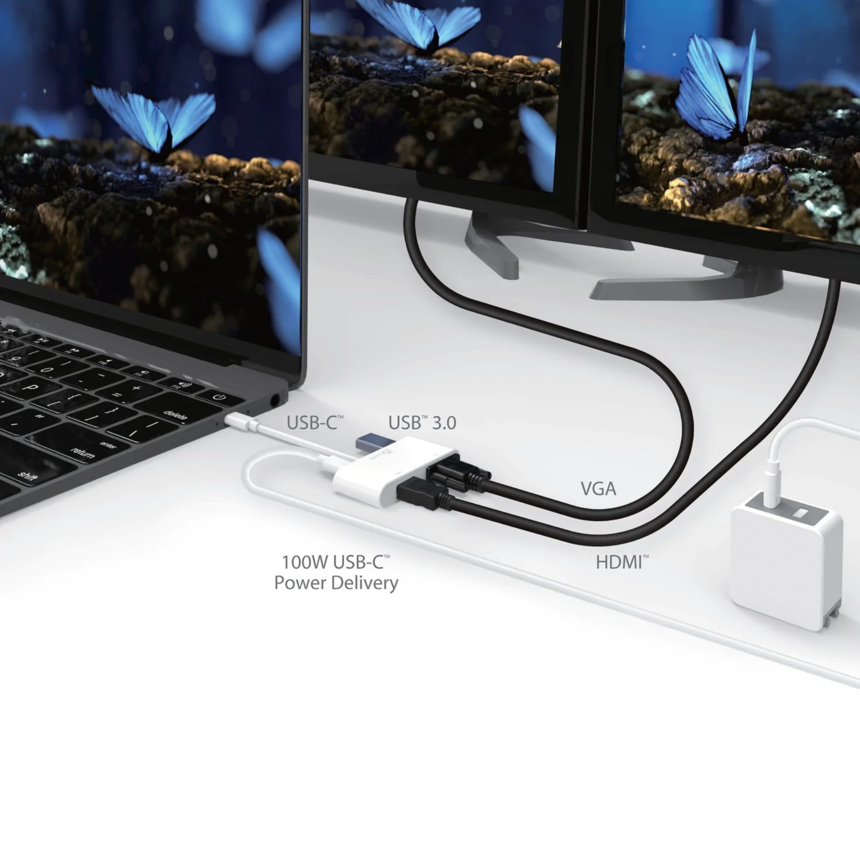 J5 create USB TypeC to VGA + HDMI + USB3.0 + Power delivery multi