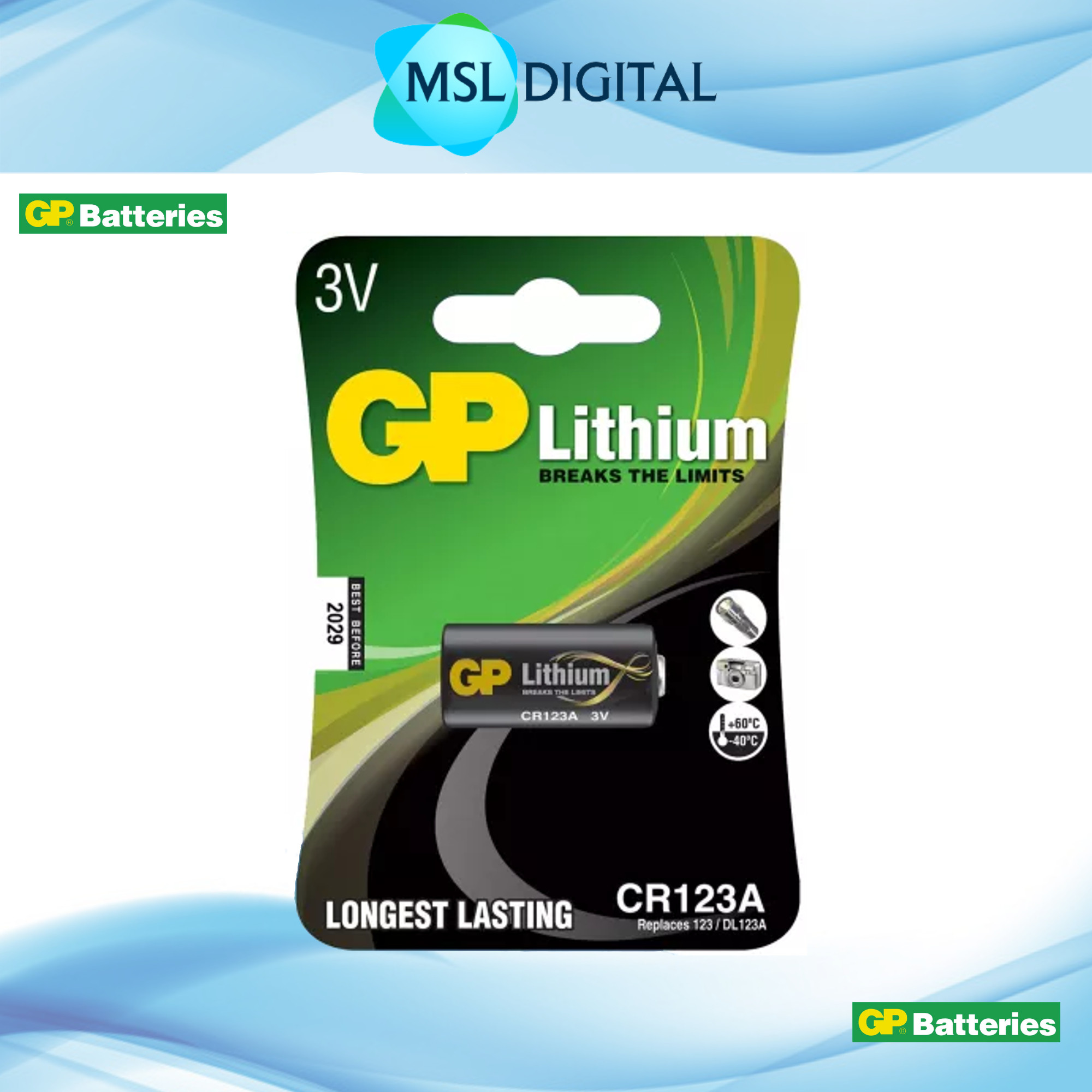 CR123A-U1 GP - Battery: lithium