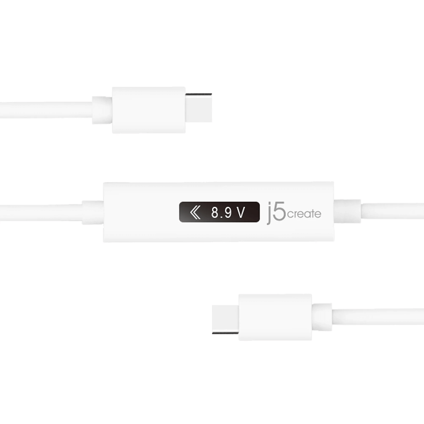J5create USB-C to USB-C 2.0 cable with OLED dynamic power meter ...