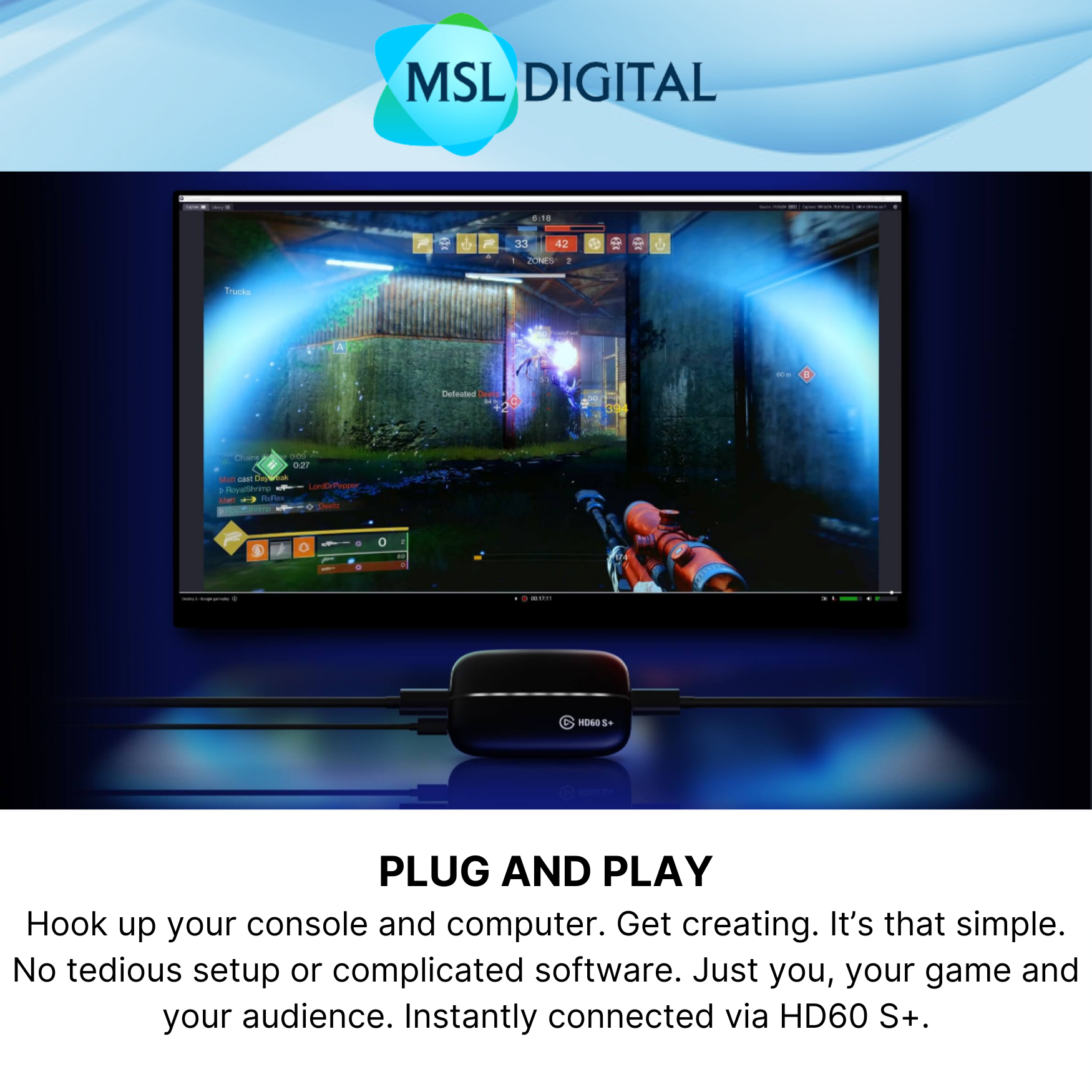 Elgato HD60 S/HD60 S+ Gaming Video Capture Streaming Card - ELHD60 ...
