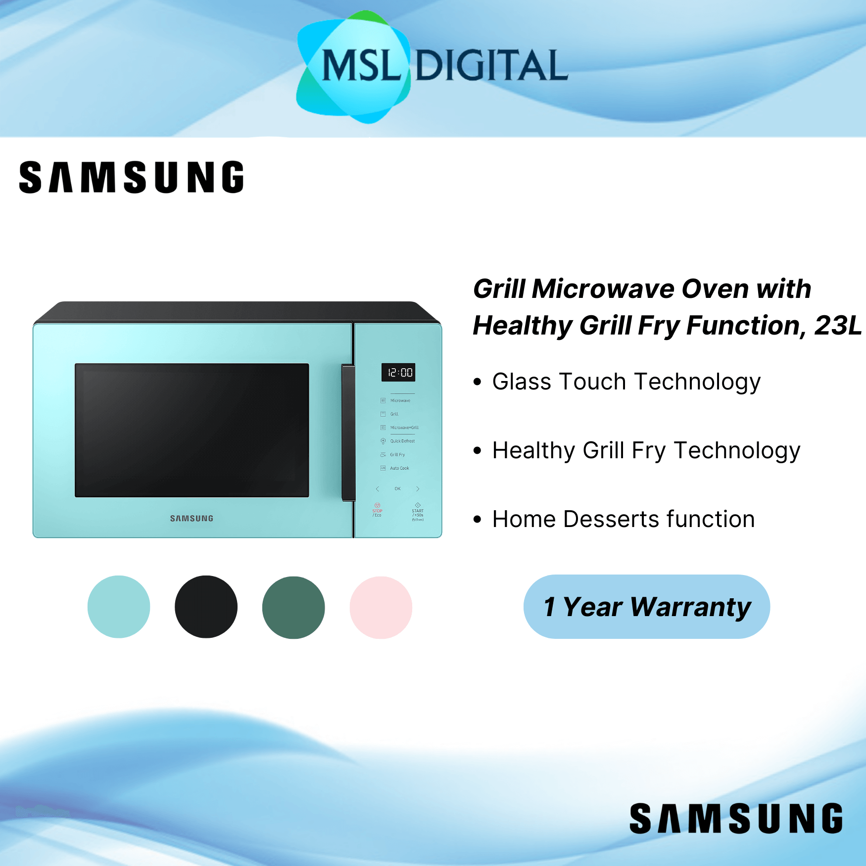 Samsung Grill Microwave Oven MG23T5018C MSL Digital Online Store