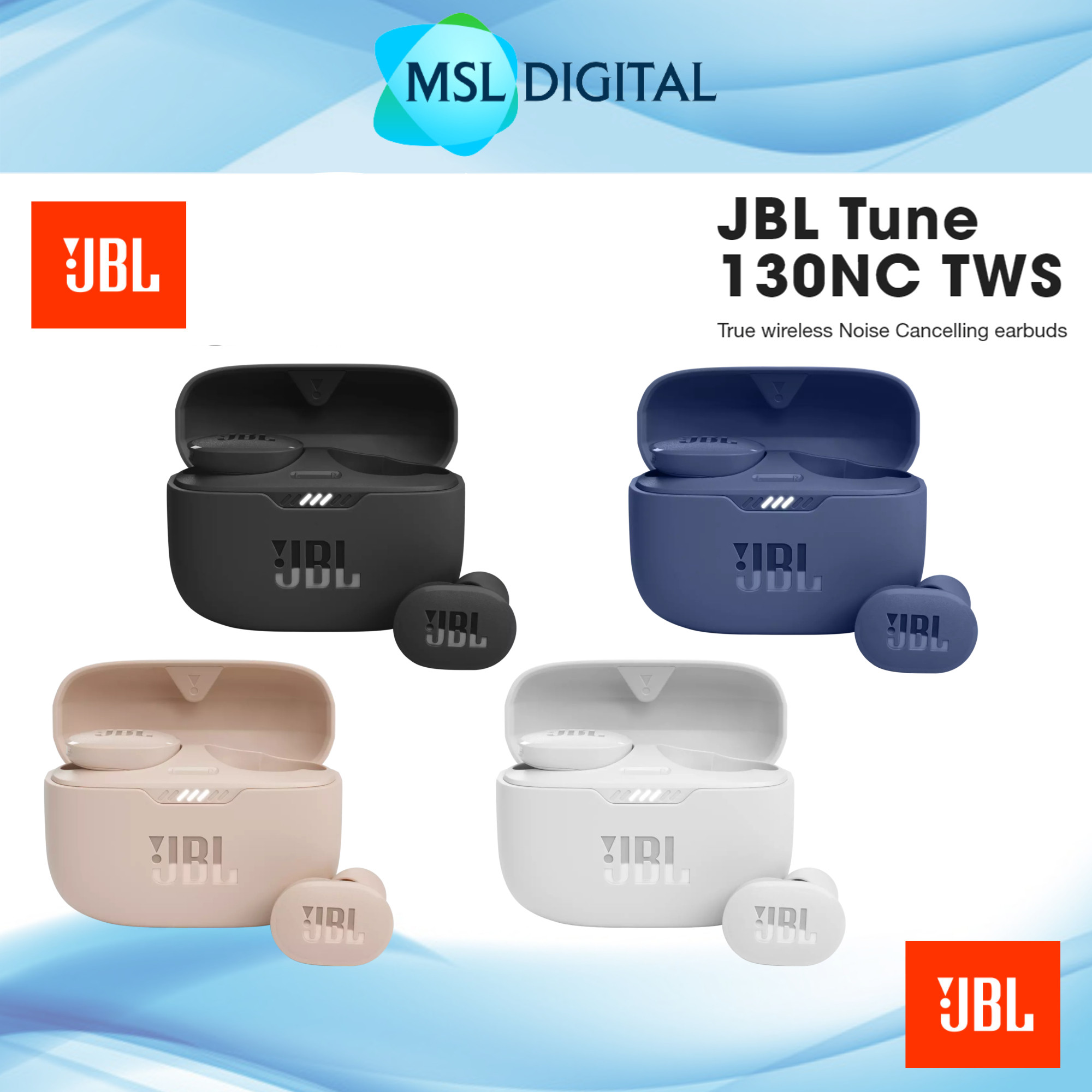 JBL Tune 130NC TWS True wireless Noise Cancelling earbuds | Pure Bass ...