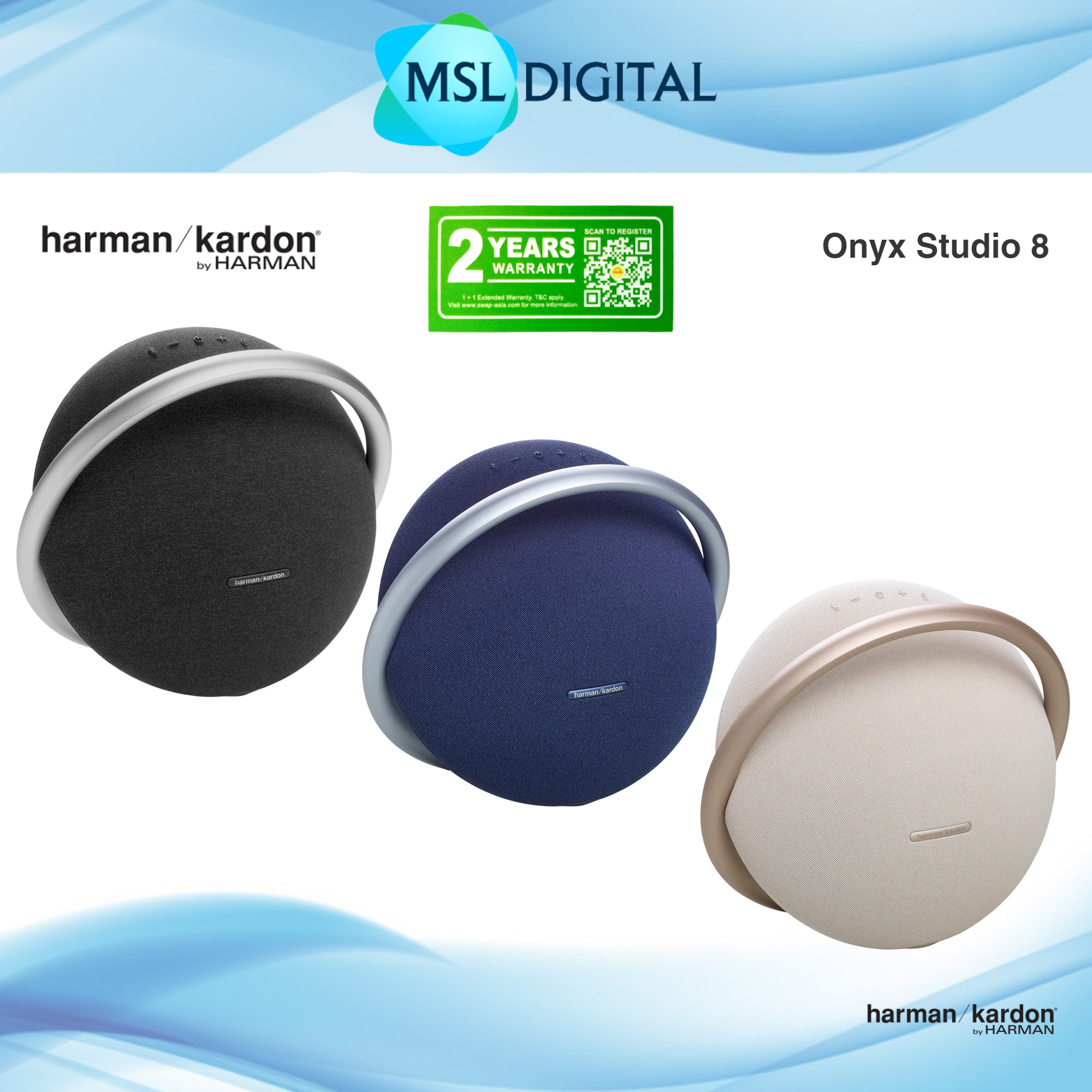 Harman Kardon ONYX STUDIO 8 Portable Stereo Bluetooth Speaker - MSL Digital  Online Store