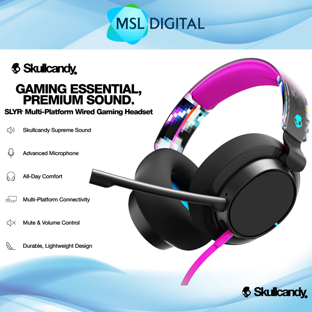 [50th Anniversary] Skullcandy SLYR Wired Over-Ear Gaming Headset for ...