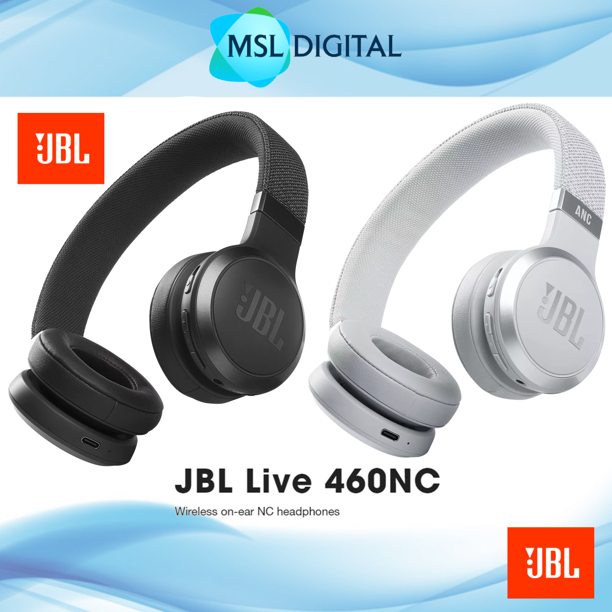 JBL Live 460 NC Noir | Casques Bluetooth sur