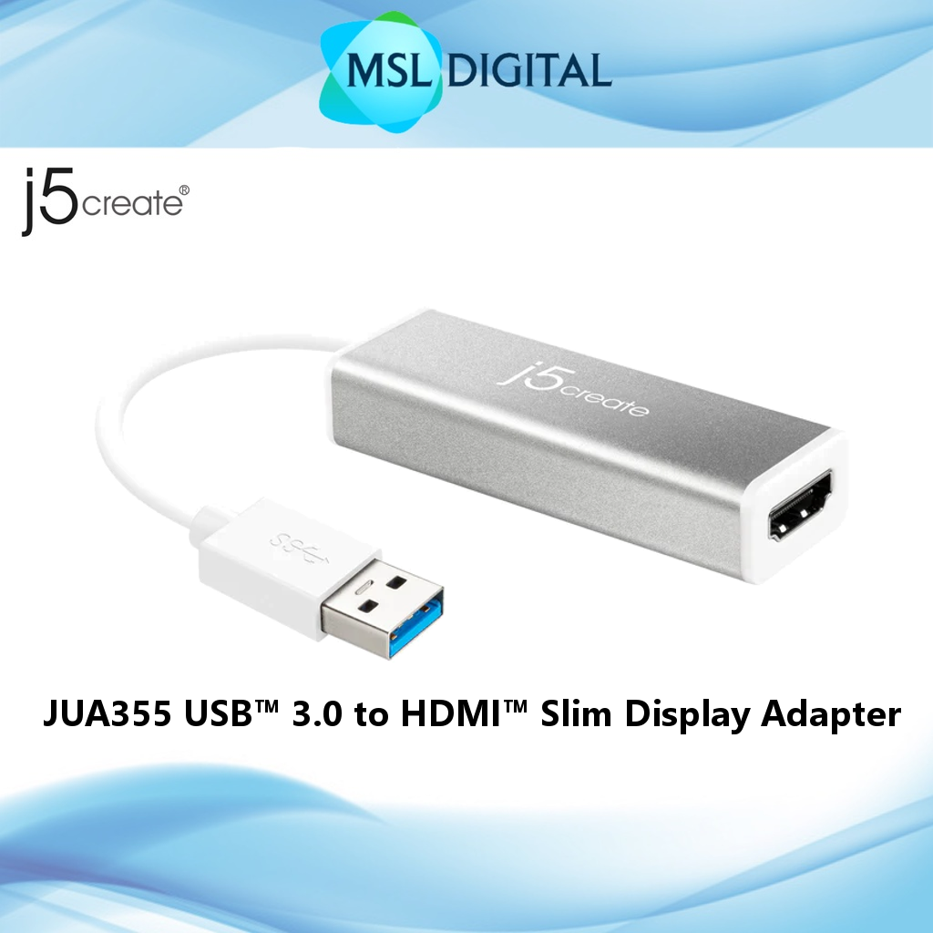 J5create USB 3.0 to HDMI Slim Display Adapter - JUA355 - MSL Digital Online  Store