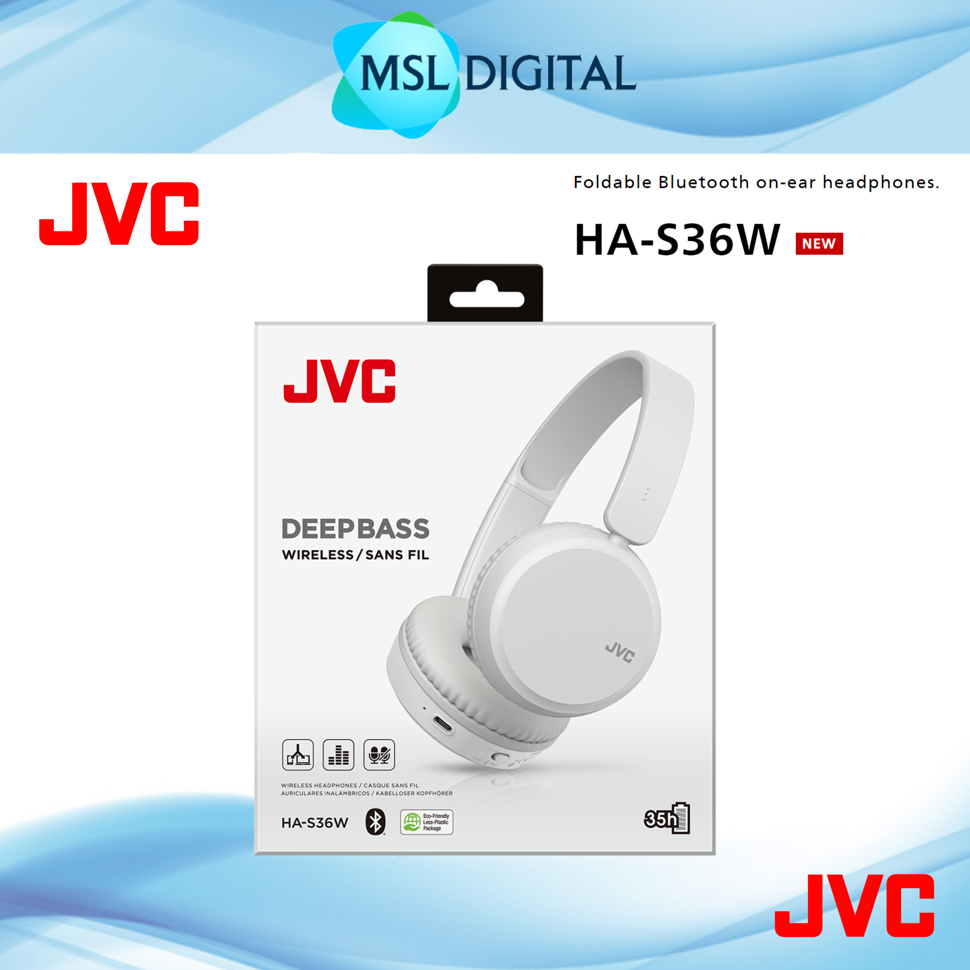 JVC Deepbass HA-S36W Wireless Headphones