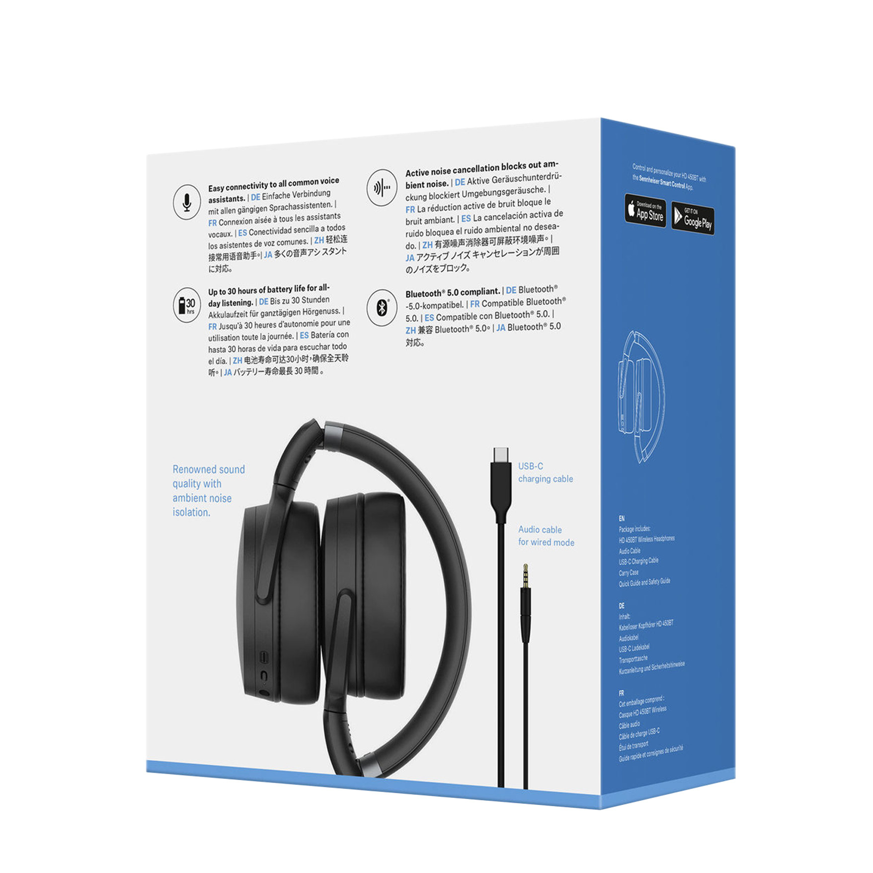 SENNHEISER HD 450BT Wireless Bluetooth 5.0 Headphones