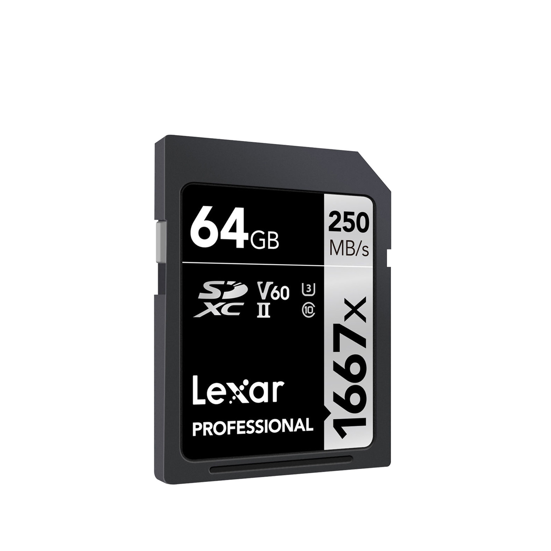 Lexar® 64GB / 128GB / 256GB Professional 1667x SDXC™ UHS-II Card SILVER ...