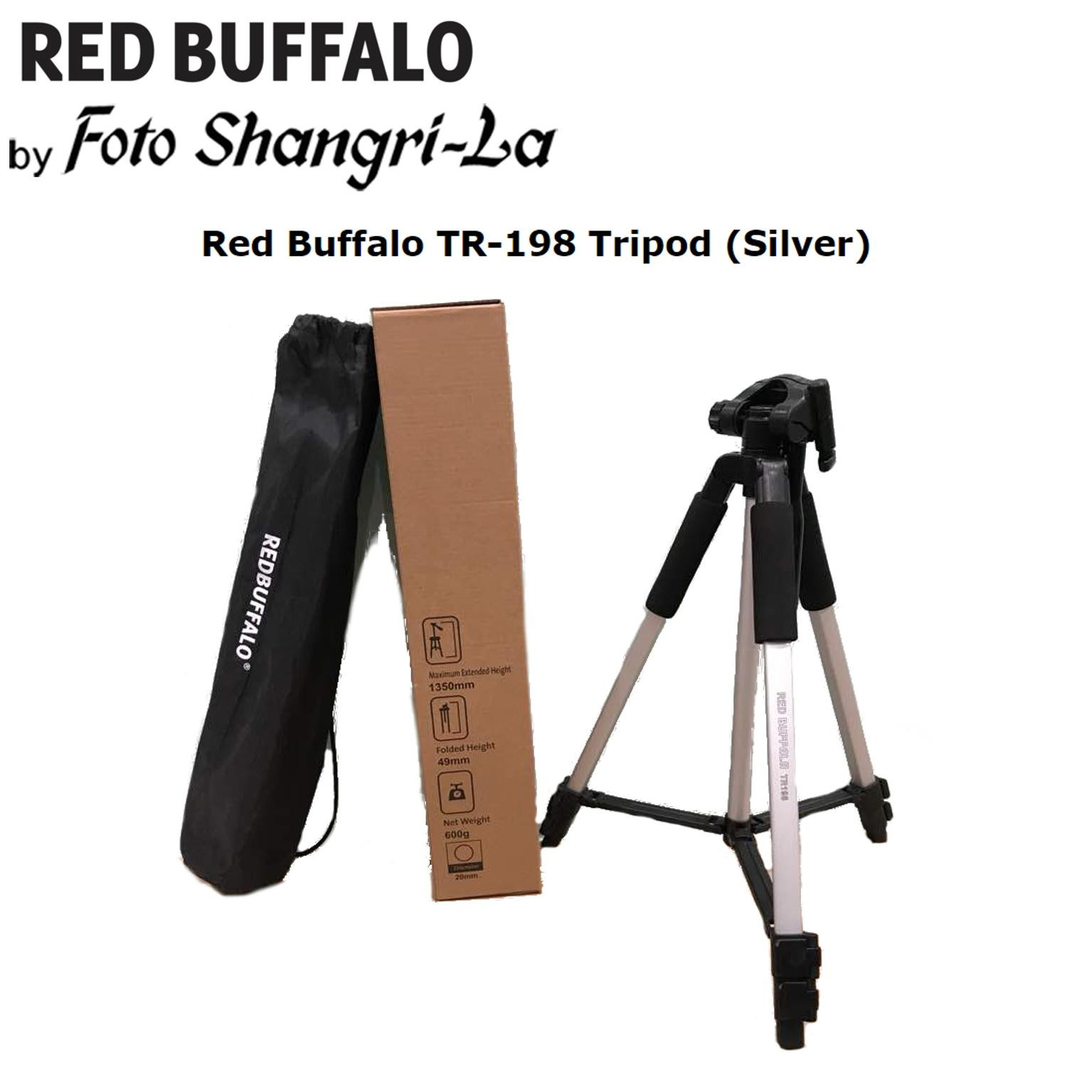 Red Buffalo TR198 Camera Tripod (Silver) Light Weight Compact with