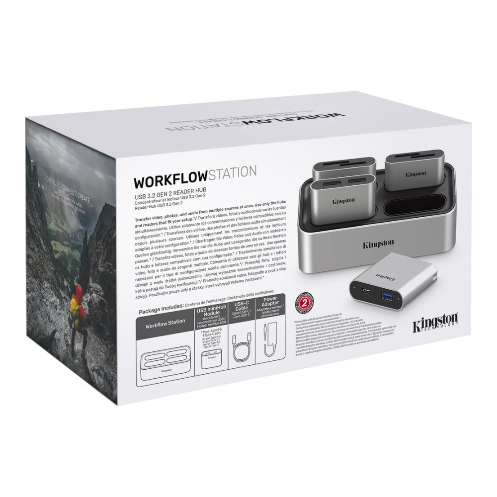 Kingston Workflow Station USB 3.2 Gen 2 Dock with USB Mini Hub - MSL ...