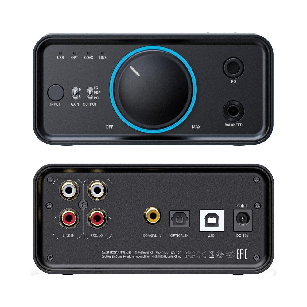 FiiO K7 Desktop USB DAC and Headphone Amplifier (Black)