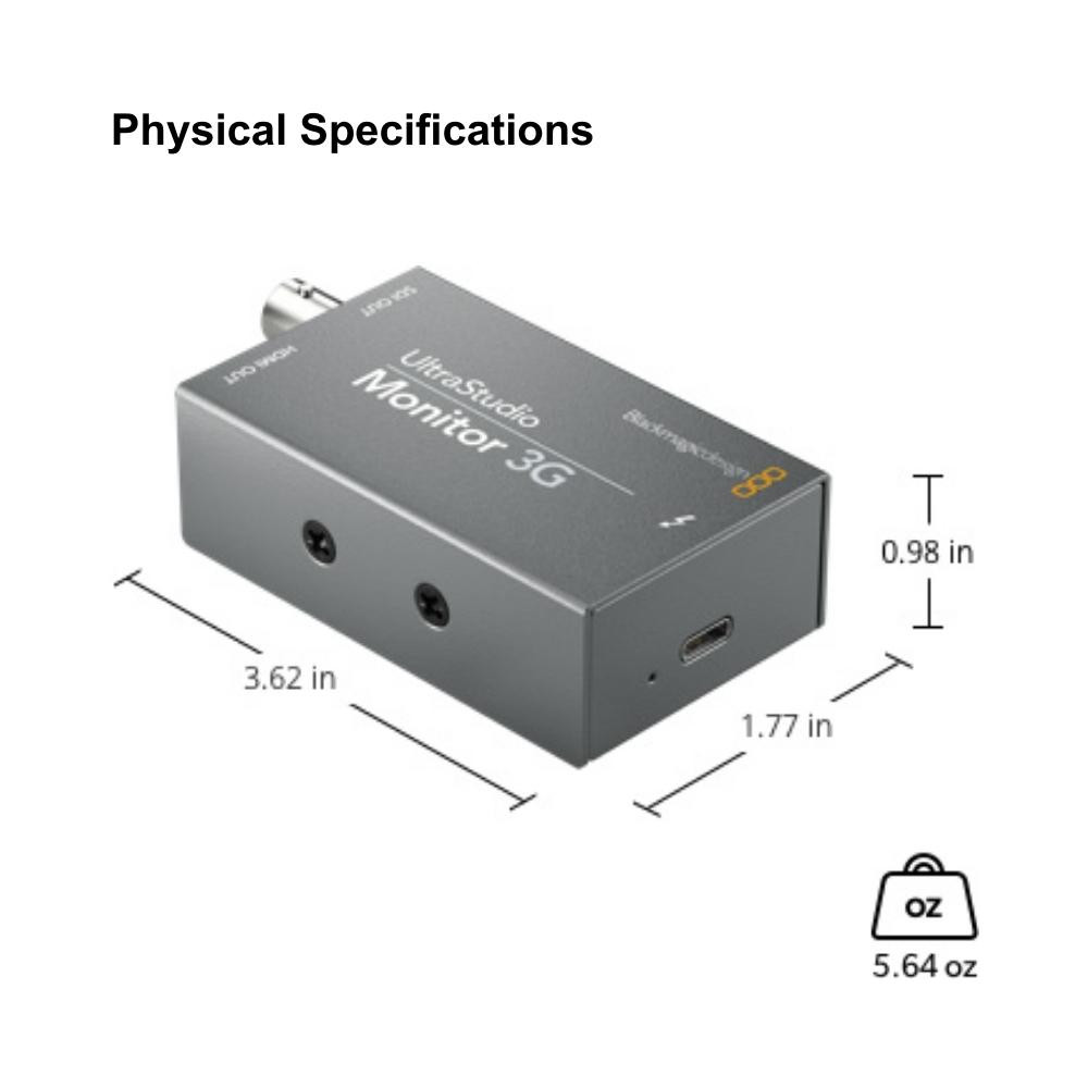 Blackmagic Design UltraStudio Monitor 3G - MSL Digital Online Store