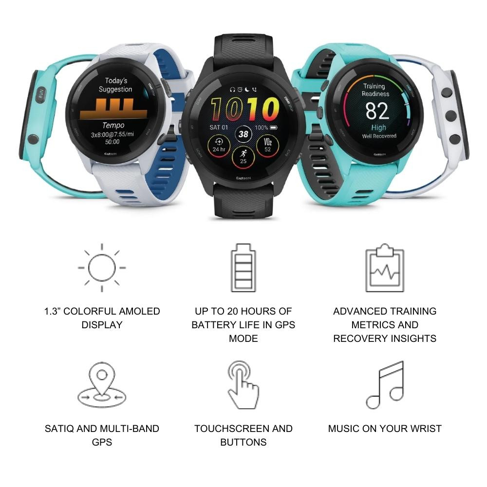 [PRE-ORDER 30 Days] Garmin Forerunner 265 Smartwatch | AMOLED Display ...